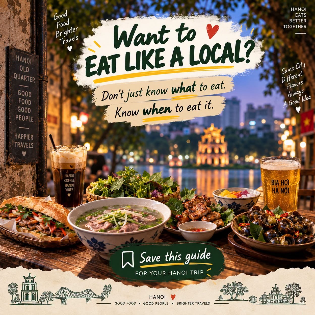 Hanoi food guide CTA β eat like a local, know when to eat