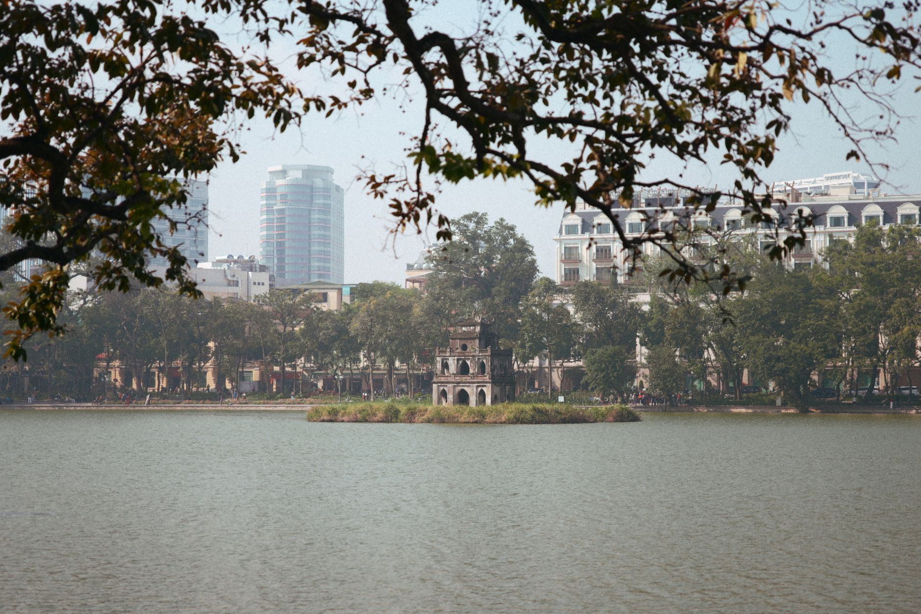 Planning Notes — Peaceful view of Hoan Kiem Lake with Turtle Tower in Hanoi, Vietnam with city sk (photo: 🇻🇳🇻🇳 Việt Anh Nguyễn 🇻🇳🇻🇳)