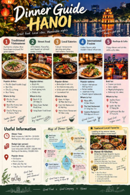 Hanoi dinner guide — Hanoi Old Quarter night dining map