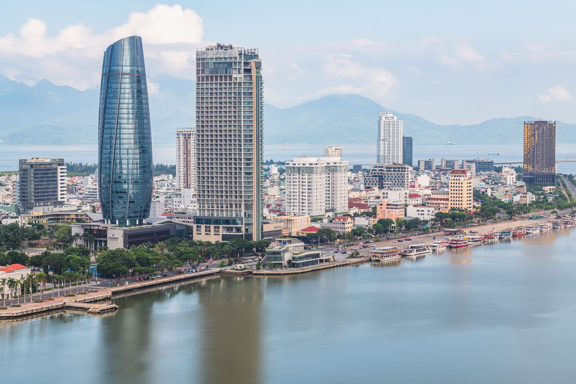 Planning Notes — Stunning aerial view of Da Nang skyline with skyscrapers by the river. Perfect f (photo: Kirandeep Singh Walia)